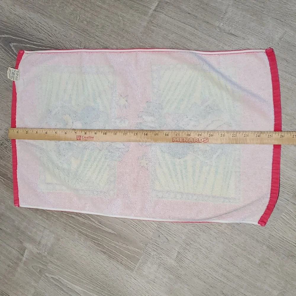 Vintage Jo Franco Walt Disney Minnie Mouse Pink hand towel double sided